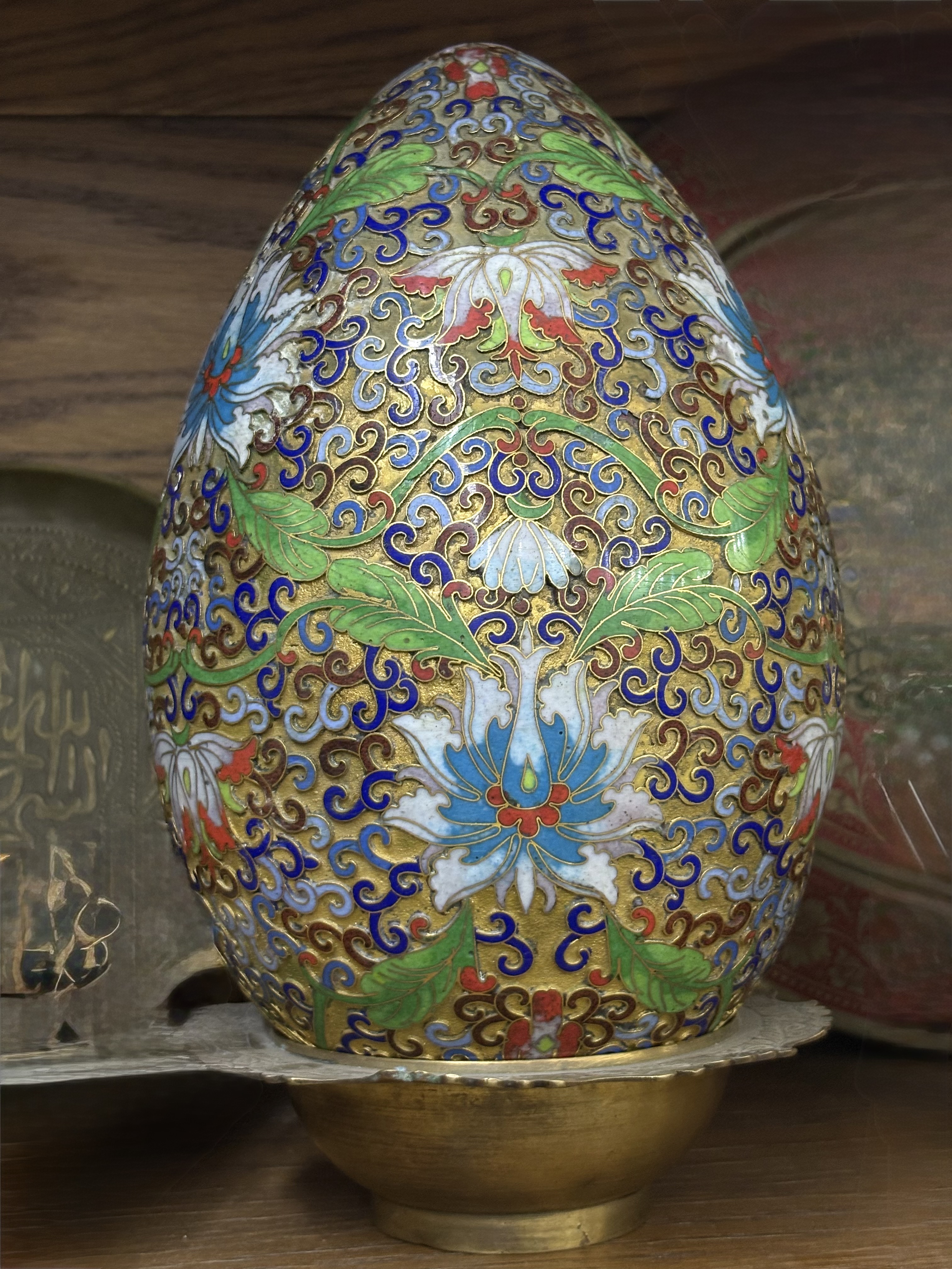 بيضة زينية أنتيك بتقنية الكلوازونيه